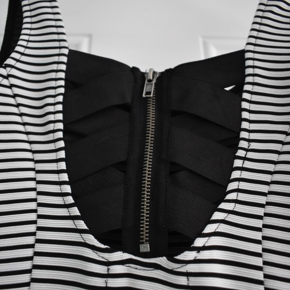 Strappy Back Striped Dress